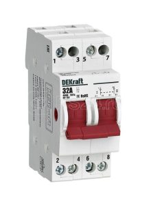 17209dek Трехпозиционный выключатель разъединитель 2p 32a ВР 103