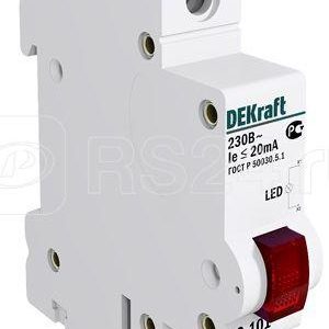 18002dek ЛС101 1Р red led лампа сигнальная красная дин.