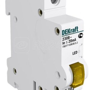 18008dek ЛС101 1Р yel led лампа сигнальная желтая дин.