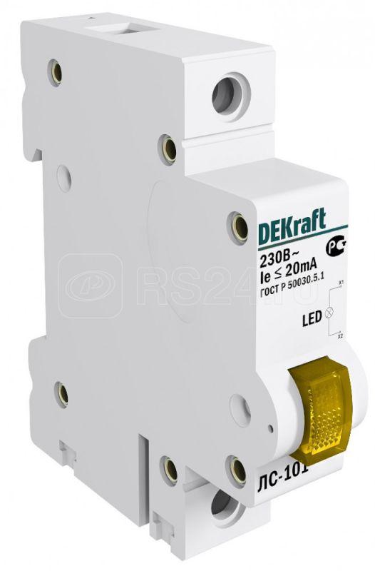 18008dek ЛС101 1Р yel led лампа сигнальная желтая дин.