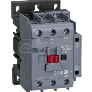 22008dek Контактор 65А 220В/230В АС3 АС4 1НО+1НЗ КМ 102 (1 шт)