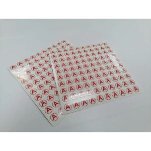 Прозрачные наклейки "А" для аварийных светильников 1,5 см
