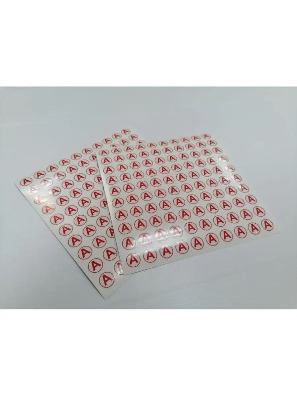 Прозрачные наклейки "А" для аварийных светильников 1,5 см
