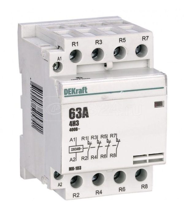 18091dek МК103 063a 230b 04 модульный контактор