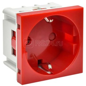 Розетка PRIMER с заземл. защ. шторки винт. зажим РКС 20 32 П К красн. IEK PR KK40D RSZH 2 2 K04