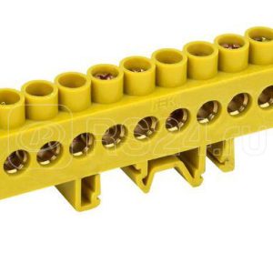 Шина PE "земля" в комб. DIN изол. "Стойка" ШНИ 8х12 14 КС Ж IEK YNN10 812 14DP K05