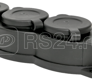 Колодка 3 м 16А IP44 2P+PE 230В с защ. крышками каучук EKF RPS 015 16 230