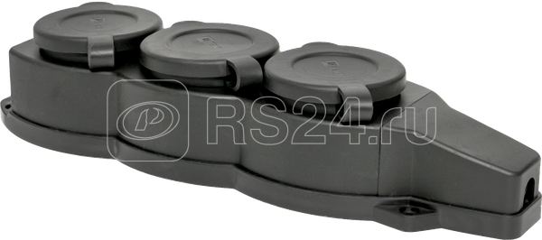 Колодка 3 м 16А IP44 2P+PE 230В с защ. крышками каучук EKF RPS 015 16 230