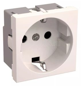 Розетка 1 м 2мод. РКС 20 30 П К 45х45 с заземл. бел. PRIMER IEK CKK 40D RSZB2 K01 K