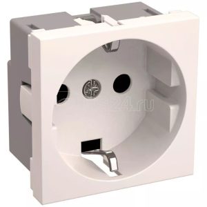 Розетка 1 м 2мод. РКС 20 30 П К 45х45 с заземл. бел. PRIMER IEK CKK 40D RSZB2 K01 K