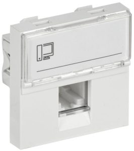 Розетка компьютерная 2мод. PRIMER RJ45 кат.6 РКИ 20 00 П 6 бел. IEK PR KK40D RI 0 2 1C06U K01