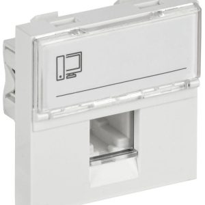 Розетка компьютерная 2мод. PRIMER RJ45 кат.6 РКИ 20 00 П 6 бел. IEK PR KK40D RI 0 2 1C06U K01