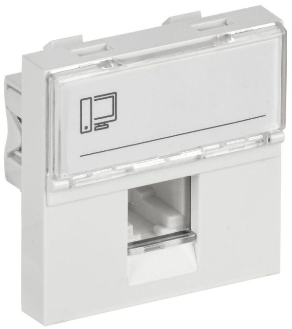 Розетка компьютерная 2мод. PRIMER RJ45 кат.6 РКИ 20 00 П 6 бел. IEK PR KK40D RI 0 2 1C06U K01