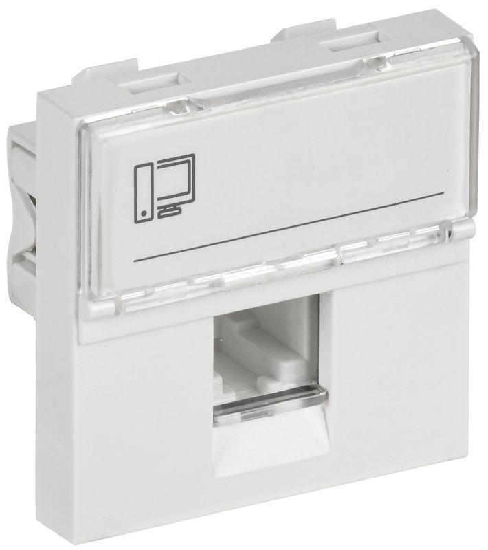 Розетка компьютерная 2мод. PRIMER RJ45 кат.6 РКИ 20 00 П 6 бел. IEK PR KK40D RI 0 2 1C06U K01