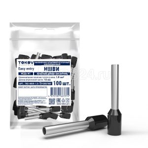 Наконечник штыревой втулочный изолированный НШВИ 1.5 12 TOKOV ELECTRIC TKE NSVI 1.5 12 C05/100