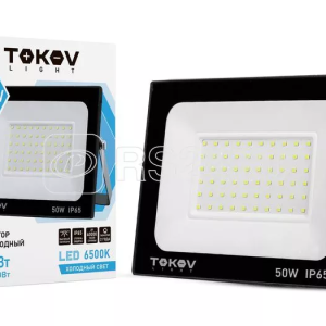 Прожектор светодиодный 50Вт 3400лм 6500К IP65 черн. (TKL) TOKOV ELECTRIC TKL FL/LED 50 6.5K IP65