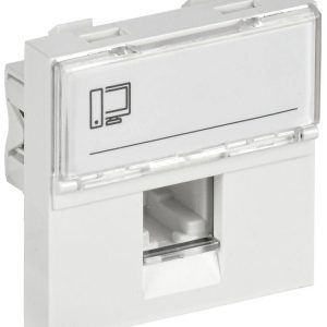 Розетка компьютерная 2мод. РКИ 20 00 П RJ45 кат.5E UTP механизм PRIMER IEK CKK 40D RI2 K01