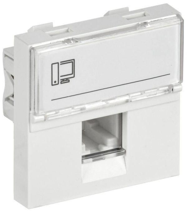 Розетка компьютерная 2мод. РКИ 20 00 П RJ45 кат.5E UTP механизм PRIMER IEK CKK 40D RI2 K01