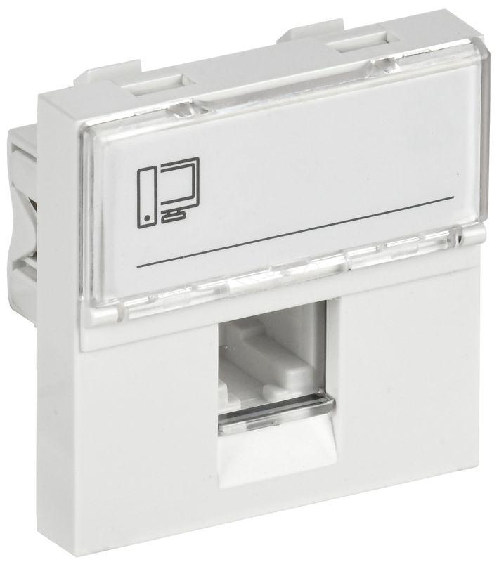 Розетка компьютерная 2мод. РКИ 20 00 П RJ45 кат.5E UTP механизм PRIMER IEK CKK 40D RI2 K01