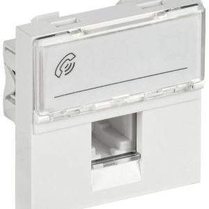 Розетка телефонная 2мод. РКФ 20 00 П RJ11 кат.3 бел. PRIMER IEK CKK 40D RT2 K01