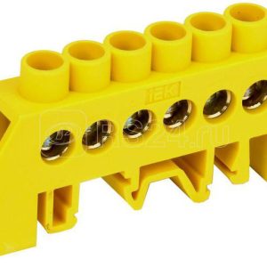 Шина PE "земля" в комб. DIN изол. "Стойка" ШНИ 8х12 6 КС Ж IEK YNN10 812 6DP K05