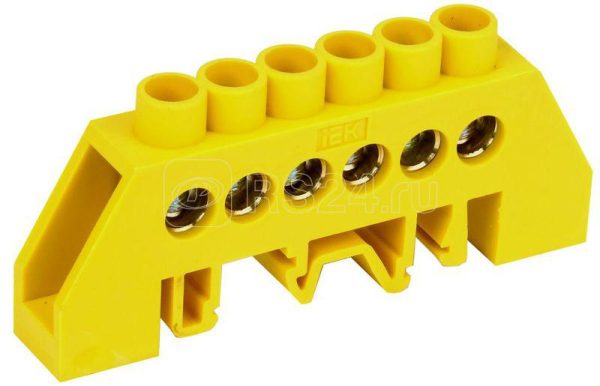 Шина PE "земля" в комб. DIN изол. "Стойка" ШНИ 8х12 6 КС Ж IEK YNN10 812 6DP K05