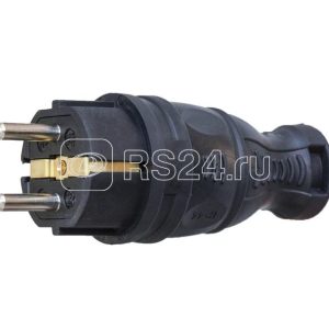 Вилка прямая 16А с заземл. каучук TOKOV ELECTRIC TKE C05 KV Z