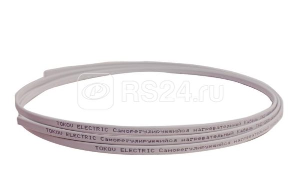 Кабель нагревательный саморег. 16Вт/м без экрана термопласт TOKOV ELECTRIC TKE SRM 16