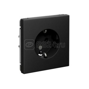 GAL001043 ARTGALLERY Розетка с заземлением, 16А, механизм, карбон