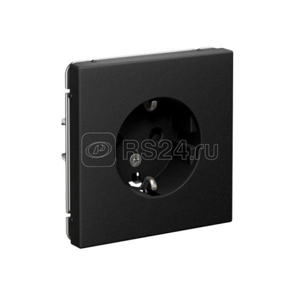 GAL001043 ARTGALLERY Розетка с заземлением, 16А, механизм, карбон