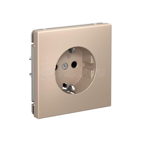 GAL001243 ARTGALLERY Розетка с заземлением, 16А, механизм, песочный