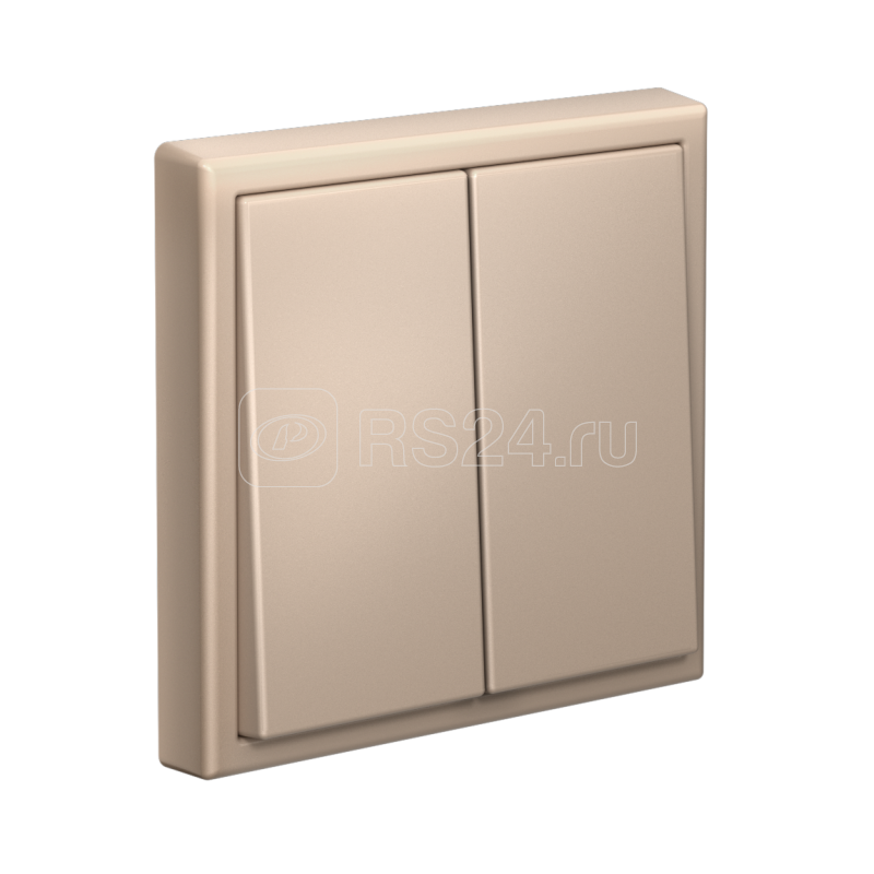 GAL001251 ARTGALLERY 2 клавишный выключатель, сх.5, 10АХ, механизм, песочный