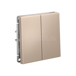 GAL001251 ARTGALLERY 2 клавишный выключатель, сх.5, 10АХ, механизм, песочный