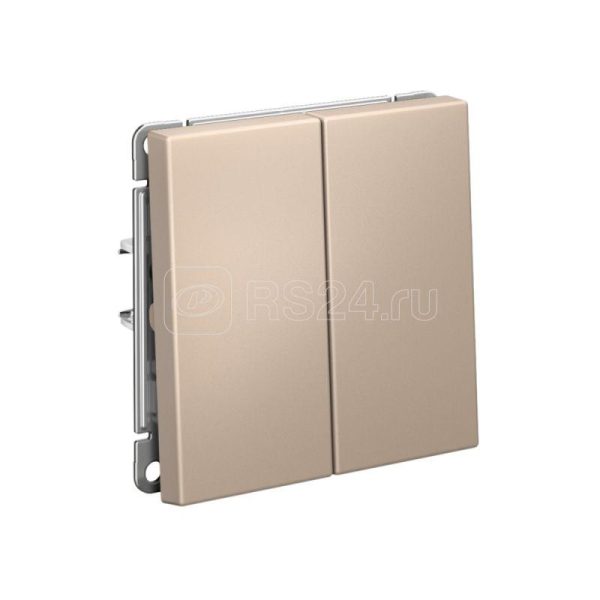 GAL001251 ARTGALLERY 2 клавишный выключатель, сх.5, 10АХ, механизм, песочный
