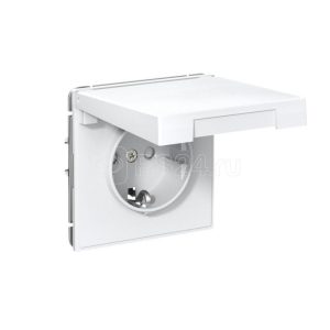 GAL000146S ARTGALLERY Розетка с з/к. со шт. с крышкой 16А IP20 мех м быстрозажим. клем. белый