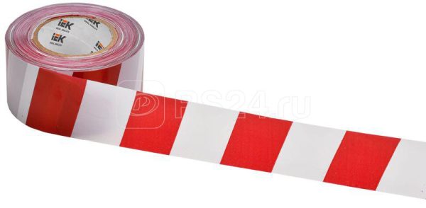 Лента ЛО 200 (75мм 50мкм) красн./бел. 200м IEK UST10 200 075 050 K58