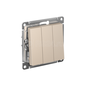 ATN001231 3 клавишный выключатель, сх.1+1+1, 10АХ, механизм, песочный