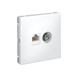 GAL000189 ARTGALLERY Розетка двойная ТВ + компьютерная RJ45, кат. 5Е, белый