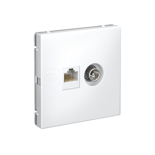 GAL000189 ARTGALLERY Розетка двойная ТВ + компьютерная RJ45, кат. 5Е, белый