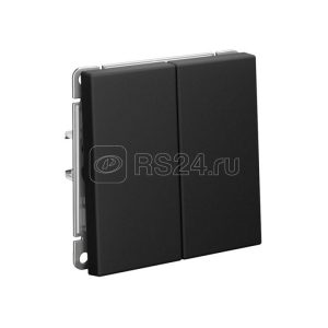 GAL001065S ARTGALLERY 2 клавишный переключатель, 10АХ, механизм, быстрозажим. клем., карбон