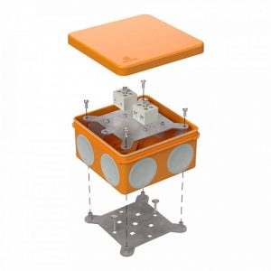Коробка огнестойкая для о/п двухкомпонентная 60 0300 FR6.0 4 Е15 Е120 RAL2004 100х100х50 (14 шт/кор)