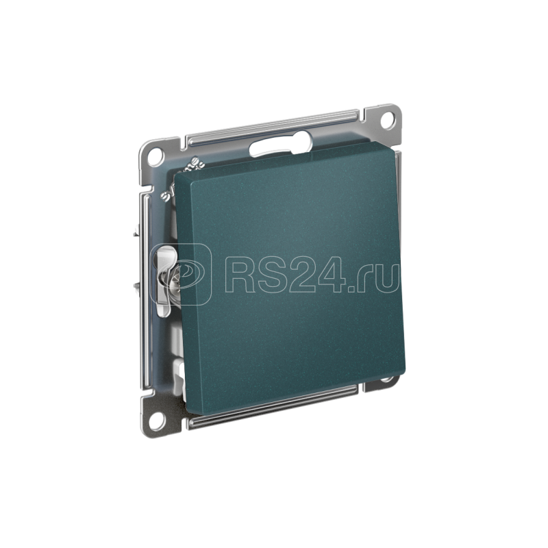 ATN000861S ATLASDESIGN 1 клавишный переключатель10АХ мех. быстрозажим. клем., изумруд