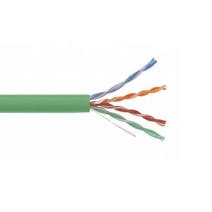 Кабель витая пара СКО U/UTP Сat 5e PVC LS LTx нг(А) LSLTx 4х2x0.52 Premium Indoor 305м, зеленая