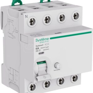 S9R29463 Systeme9 Выключатель дифференциального тока (ВДТ) 63A 4P 300мА Тип A S 400В