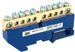 IEK Шина N ноль на DIN изол ШНИ 8х12 10 Д С YNN10 812 10D K07