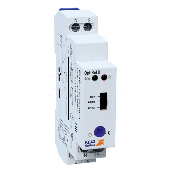 КЭАЗ Фотореле OptiRel D FMR 15 240А 1 с датчиком 1,5м 16А 1СО 110 240АС. 332034К