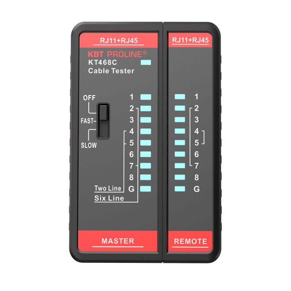 LAN тестер кабельный KT 468С серия PROLINE (КВТ)
