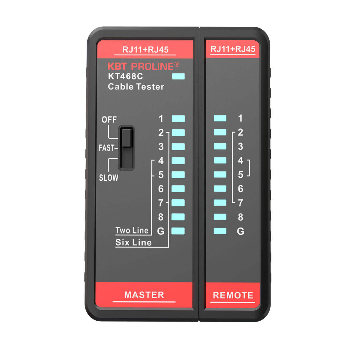 LAN тестер кабельный KT 468С серия PROLINE (КВТ)